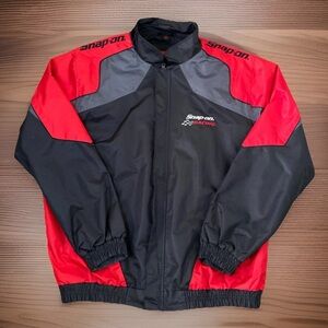 Vintage Men’s Snap-On Racing Black And Red Full Zip Jacket Size XL